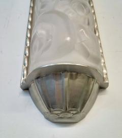 Genet et Michon French Art Deco Flower Wall Sconces by G net et Michon - 3941959