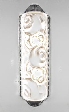 Genet et Michon French Art Deco Flower Wall Sconces by G net et Michon - 3941960
