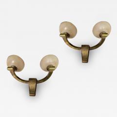 Genet et Michon Genet Michon refined bronze and alabaster pair of sconces - 3100989