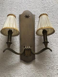 Genet et Michon Genet Michon vintage extreme quality bronze sconces - 1057623