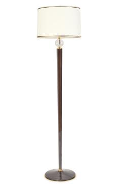 Genet et Michon Gun Metal Bronze Floor Lamp with Hexagonal Shaft France 1950s - 4518115
