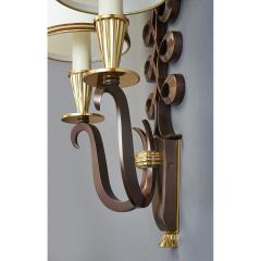 Genet et Michon Important Pair of Bronze Genet et Michon Sconces 1950s - 1306594