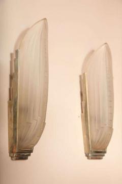 Genet et Michon Pair of Art Deco Wall Sconces by Genet et Michon - 1436013