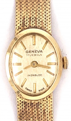 Geneva Mercer Vintage 14 Karat Yellow Gold Geneva Swiss Made Watch - 2667977