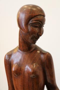 Genevi ve Granger Diane Art De co Woodcarving Sculpture by Genevie ve Granger France circa 1930 - 923094