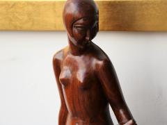 Genevi ve Granger Diane Art De co Woodcarving Sculpture by Genevie ve Granger France circa 1930 - 923097