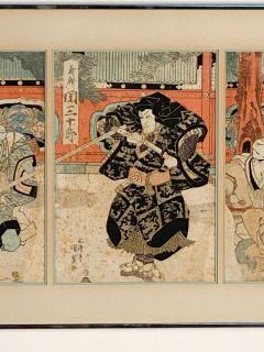 Genji Story Triptych Attributed to Gotosei Enjaku circa 1850 - 2517833