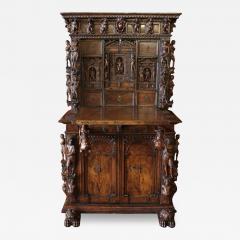 Genoese Cabinet Called Stipo From The Renaissance Period In Walnut - 4125255