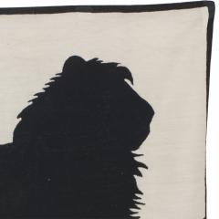Geoffrey Bradfield Contemporary Black And White Bradfield Lion Tapestry - 3194054