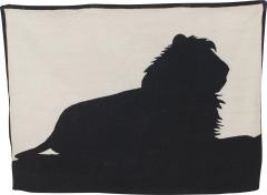 Geoffrey Bradfield Contemporary Black And White Bradfield Lion Tapestry - 3208522