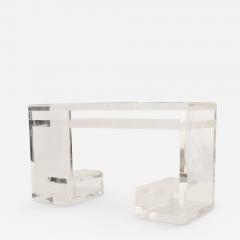 Geoffrey Bradfield Contemporary Lucite and Inset Mirror Top Desk - 2796906