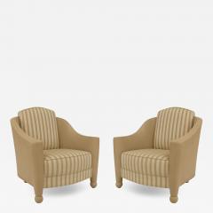 Geoffrey Bradfield Pair of French Art Deco Bergas Arm Chair - 1443737