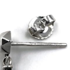 Geoffrey Good Faceted Black Jade Inverted Black Diamond Silver Hex Drop Earring Geoffrey Good - 4701278