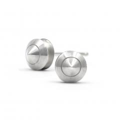 Geoffrey Good Geoffrey Good Matte Silver Bullet Stud Earrings - 4749253