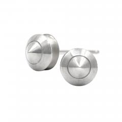 Geoffrey Good Geoffrey Good Matte Silver Bullet Stud Earrings - 4801082