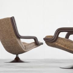 Geoffrey Harcourt Geoffrey Harcourt Pair of F152 Lounge Chairs with Ottoman for Artifort 1975 - 4528602