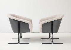 Geoffrey Harcourt Geoffrey Harcourt Sheepskin Bronze Chairs - 4381277