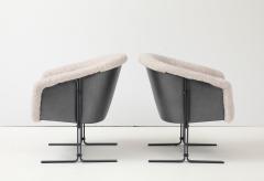 Geoffrey Harcourt Geoffrey Harcourt Sheepskin Bronze Chairs - 4381282