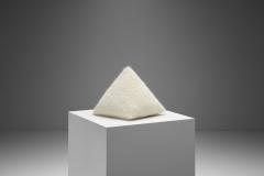 Geometric Accent Pillow in Premium White Fabric - 2350461