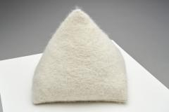 Geometric Accent Pillow in Premium White Fabric - 2350466