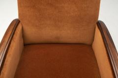 Geometric Armchair with Orange Upholstery Europe First half of the 20th Century - 4454931