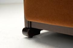 Geometric Armchair with Orange Upholstery Europe First half of the 20th Century - 4454934