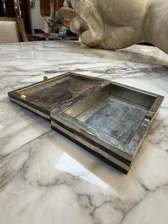 Geometric Mother of Pearl and Horn Inlay Decorative Box - 4380083