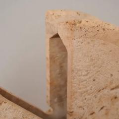 Geometric Travertine Sculpture - 3256228