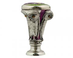 Georg Adam Scheid A Rare Austrian Art Nouveau Silver and Enamel Owl Seal by Georg Adam Scheid - 4148388