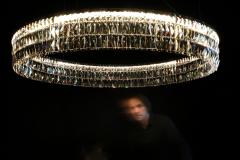Georg Baldele GLITTERHOOP EMERALD minimalist crystal chandelier - 1446434