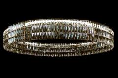 Georg Baldele GLITTERHOOP GOLDEN TEAK minimalist crystal chandelier - 1446693