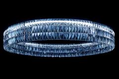 Georg Baldele GLITTERHOOP GOLDEN TEAK minimalist crystal chandelier - 1446748
