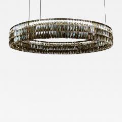 Georg Baldele GLITTERHOOP GOLDEN TEAK minimalist crystal chandelier - 1447666