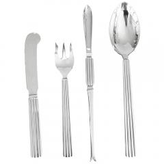 Georg Jensen 142 Pieces Georg Jensen1930s 1940s Sterling Silver Bernadotte Flatware - 4414869