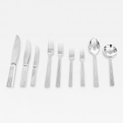 Georg Jensen 142 Pieces Georg Jensen1930s 1940s Sterling Silver Bernadotte Flatware - 4419659
