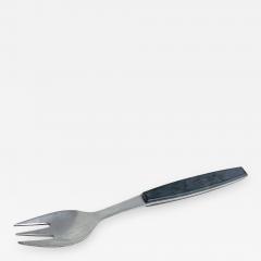 Georg Jensen 1970s Danish Henning Koppel Georg Jensen Strata Black Flatware 1 Salad Fork - 1981927