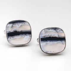 Georg Jensen Cufflinks 131A Sterling GJS ZebraJasper - 4348040