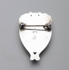 Georg Jensen Early Georg Jensen Brooch No 31 with Chrysoprase - 4348057