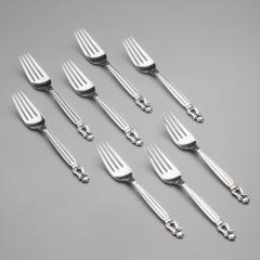 Georg Jensen Georg Jensen Acorn Five 5 Piece place setting Service for Eight 8  - 3311106