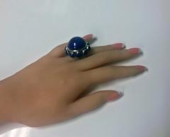 Georg Jensen Georg Jensen Astrid Fog Lapis Modernist Ring 1971 - 1199364