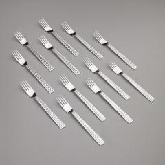 Georg Jensen Georg Jensen Bernadotte Sterling Flatware Service for 12 Sigvard Bernadotte - 3874607