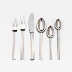 Georg Jensen Georg Jensen Bernadotte Sterling Flatware Service for 12 Sigvard Bernadotte - 3878391