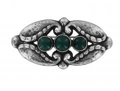 Georg Jensen Georg Jensen Brooch No 156 with Green Agate - 4356750