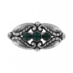 Georg Jensen Georg Jensen Brooch No 156 with Green Agate - 4358343