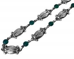 Georg Jensen Georg Jensen Chrysoprase Sterling Necklace No 15 - 2919499