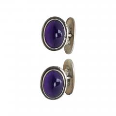 Georg Jensen Georg Jensen Cufflinks No 44B Sterling Silver Amethysts - 1582687