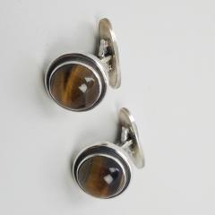 Georg Jensen Georg Jensen Cufflinks No 44D Sterling Silver Tiger Eye - 1581813