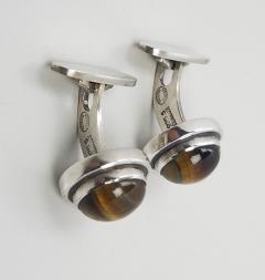 Georg Jensen Georg Jensen Cufflinks No 44D Sterling Silver Tiger Eye - 1581814