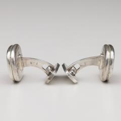 Georg Jensen Georg Jensen Cufflinks Silver Enamel 602 Naja Salto - 3869498