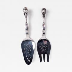 Georg Jensen Georg Jensen Danish Modern Sterling Silver Fish Serving Pair - 4229904